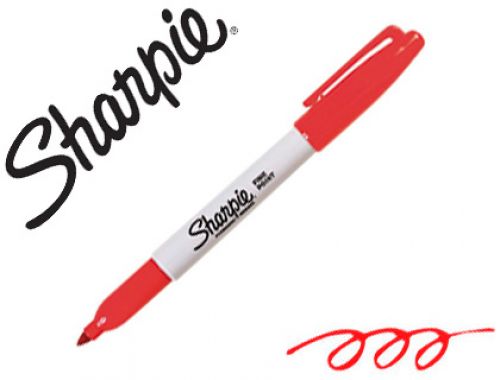 Marcador sharpie permanente ponta fina vermelho , Sharpie , 155878 , 3501170810941